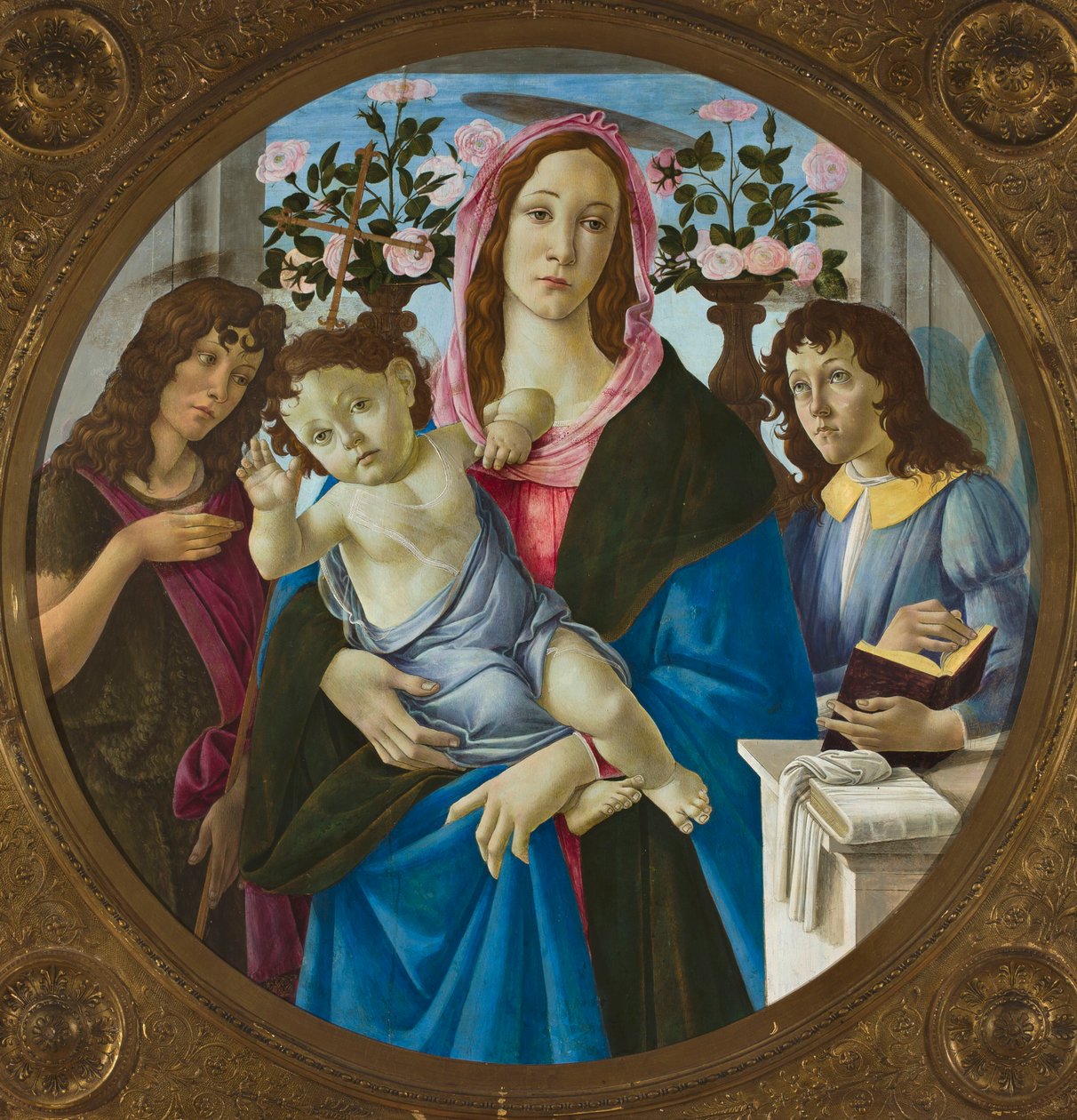 Madona s Dítětem, sv. Janem Křtitelem a andělem od Sandro Botticelli