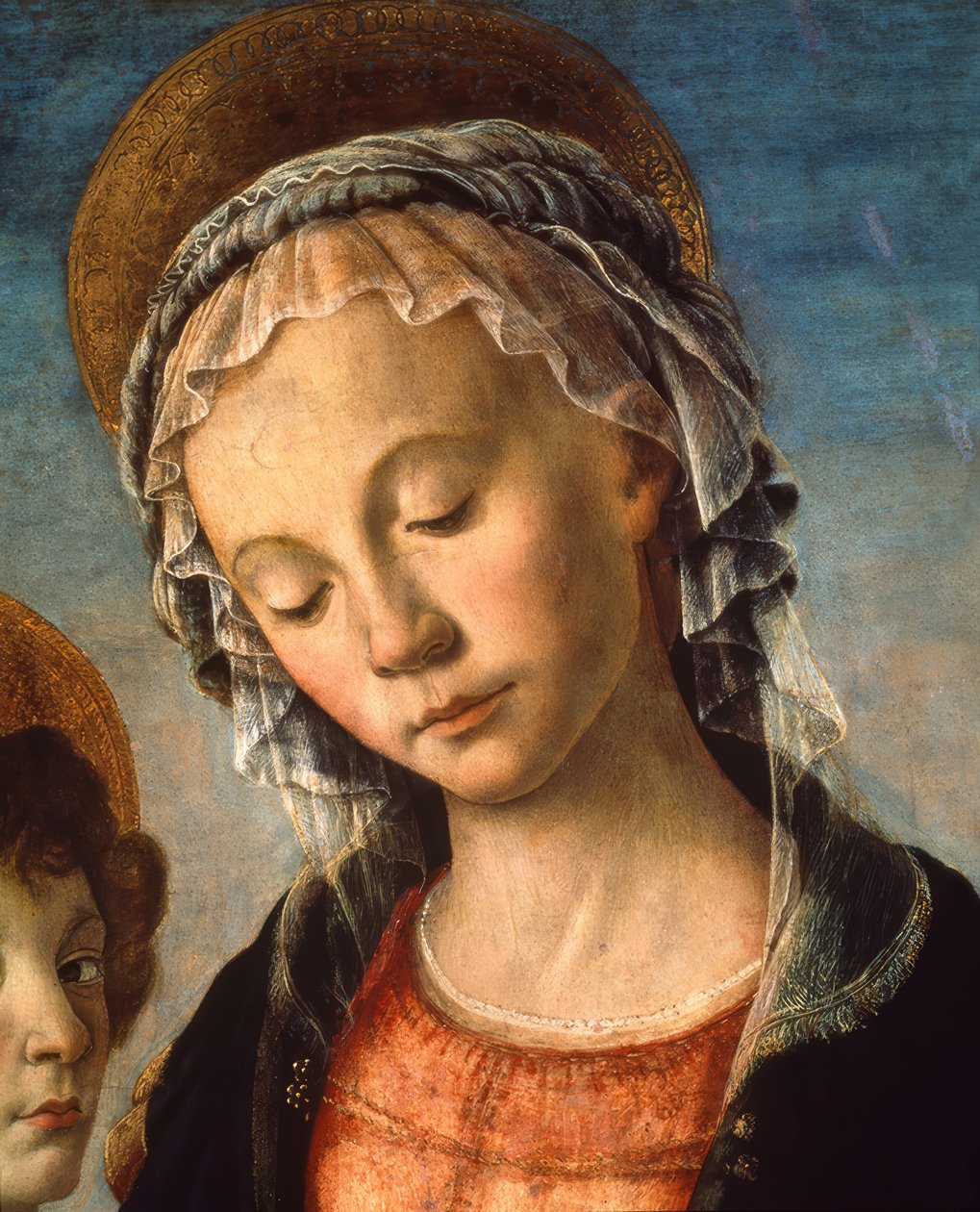 Marie s dítětem, chlapec Jan a dva andělé od Sandro Botticelli