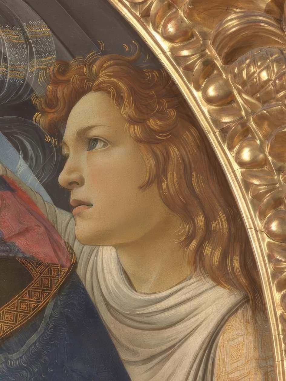 Marie s dítětem a pěti anděly od Sandro Botticelli