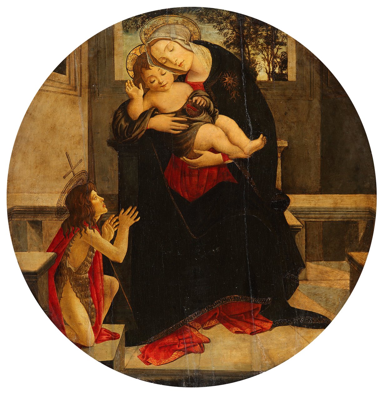 Panna Maria s dítětem a malým Janem od Sandro Botticelli