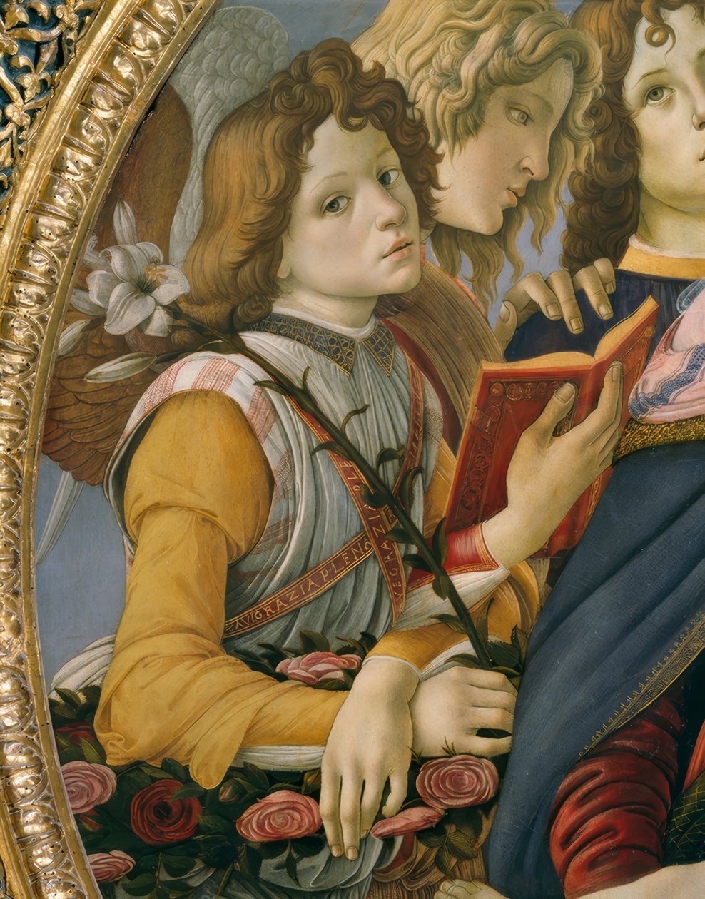 Marie s dítětem a šesti anděly od Sandro Botticelli