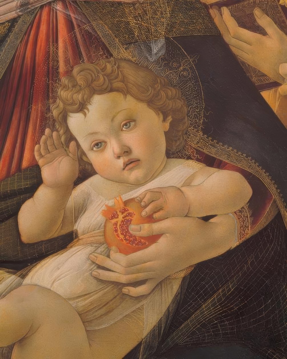 Marie s dítětem a šesti anděly od Sandro Botticelli