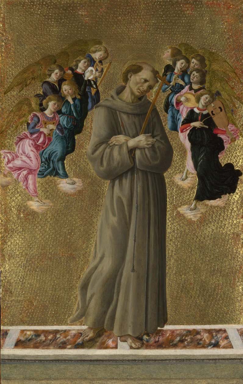 Svatý František z Assisi s anděly od Sandro Botticelli