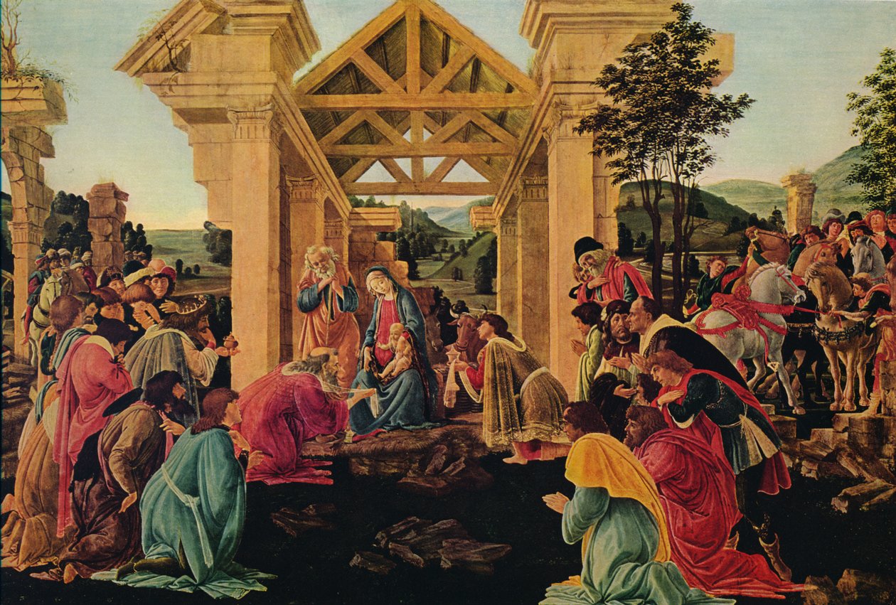 Klanění tří králů, c1475-1476 od Sandro Botticelli