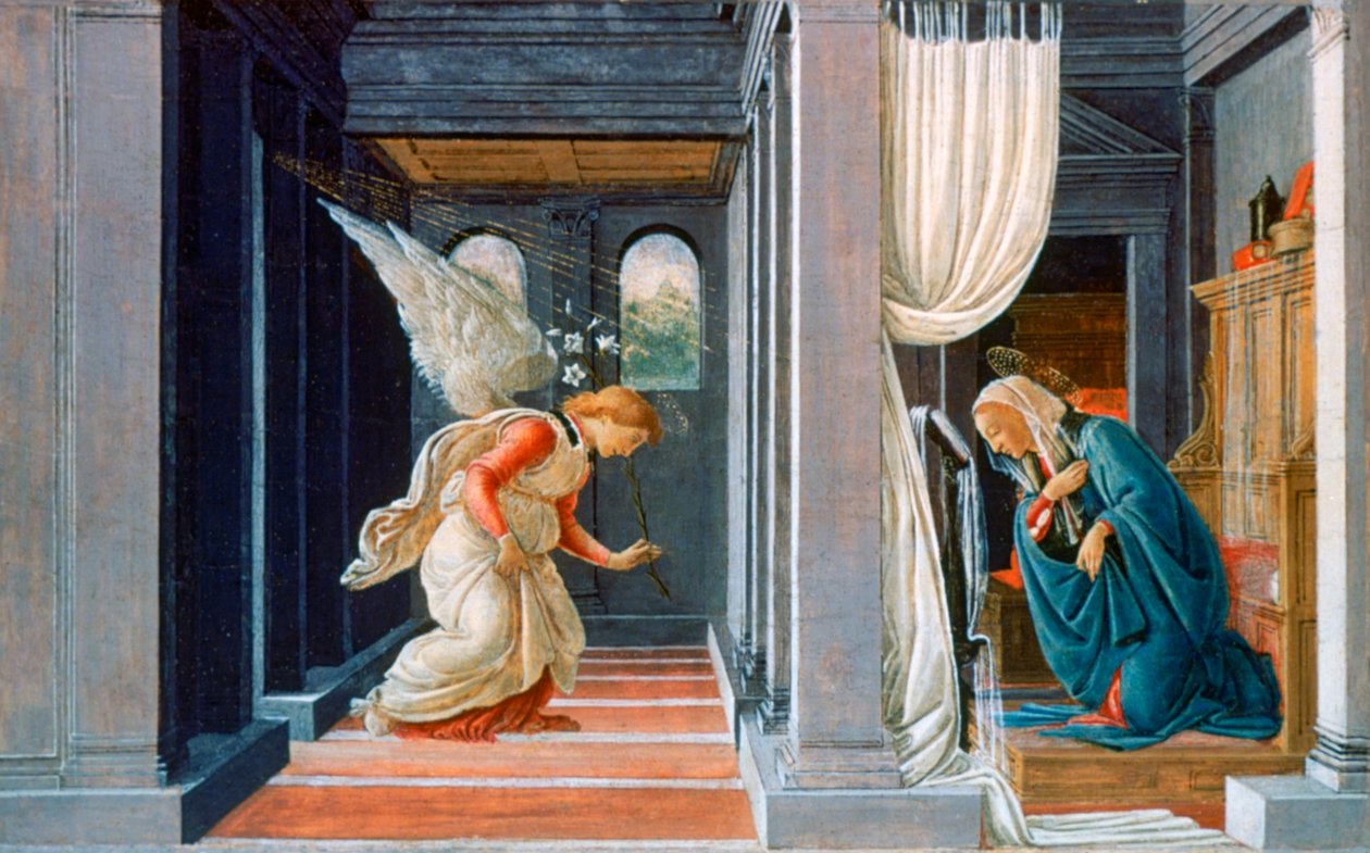 Zvěstování, c1485 od Sandro Botticelli