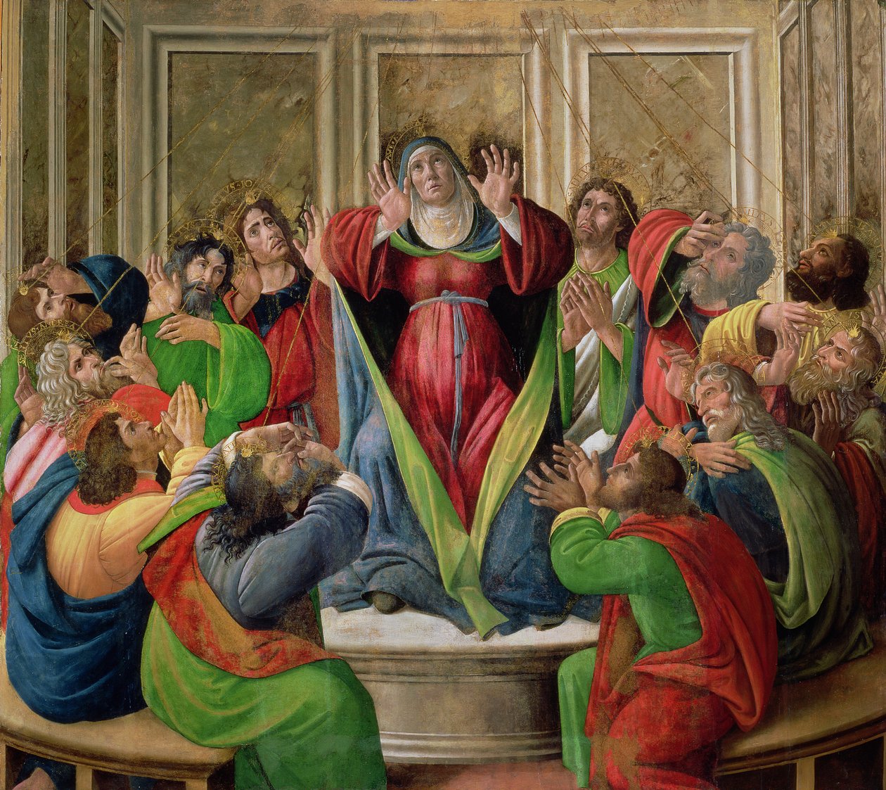 Sestoupení Ducha svatého, 1495-1505 od Sandro Botticelli