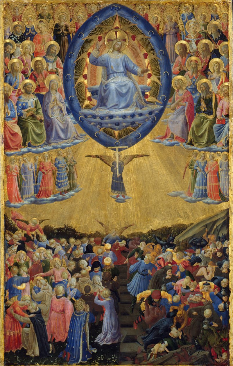 Poslední soud, křídlový oltář, centrální panel, počátek 15. století od Sandro Botticelli
