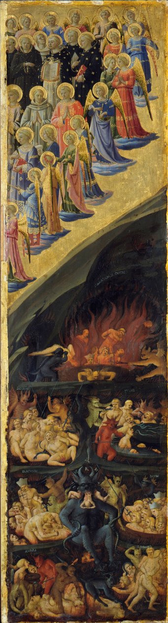 Poslední soud, křídlový oltář, pravý panel, počátek 15. století od Sandro Botticelli