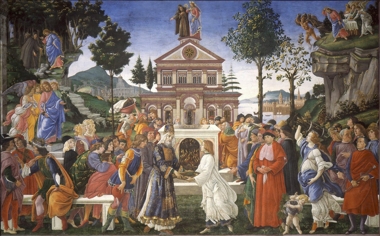 Pokušení Krista, 1481-1482 od Sandro Botticelli