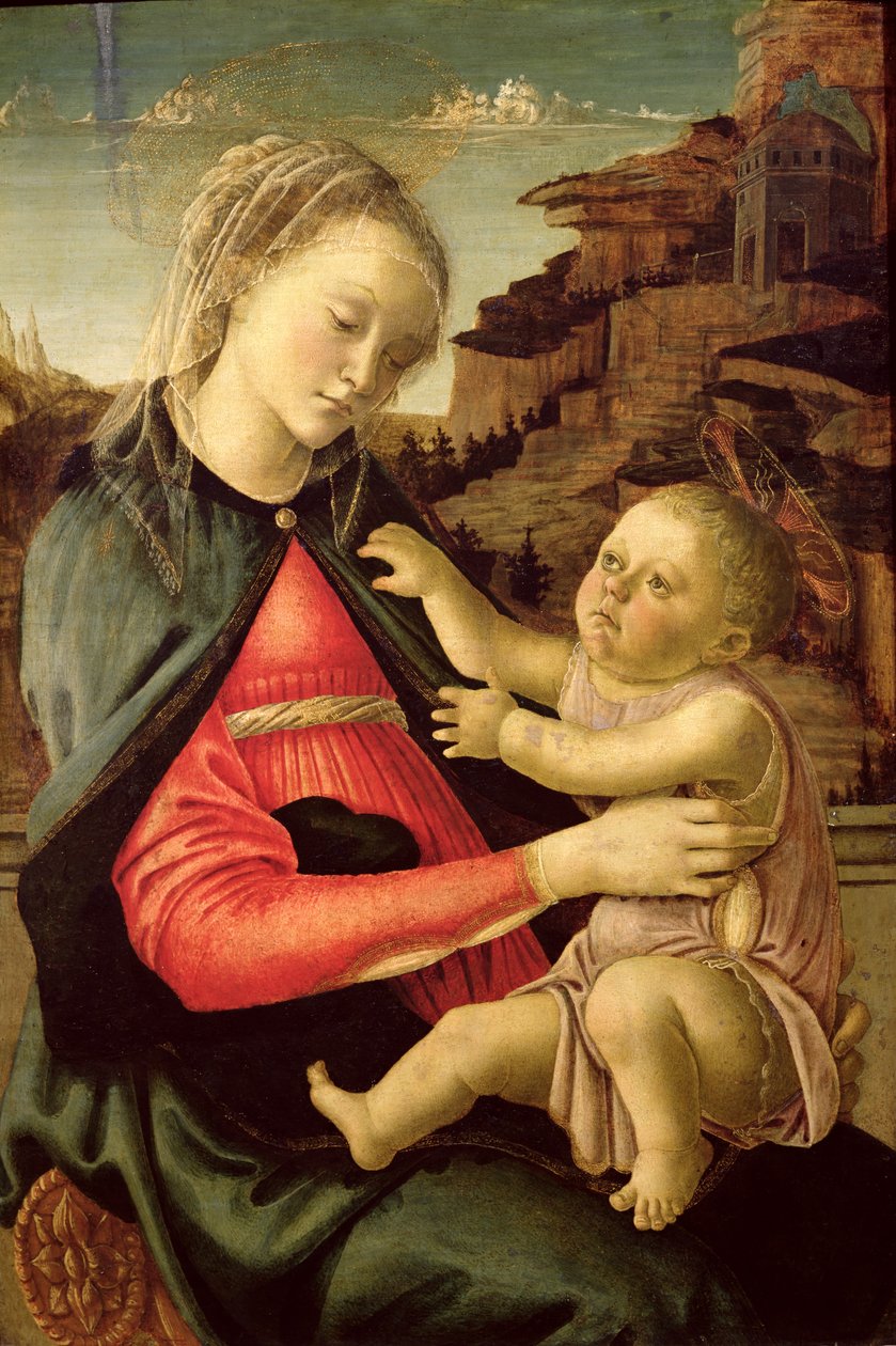 Panna a dítě (Madona z Guidi da Faenza) c.1465-70 od Sandro Botticelli