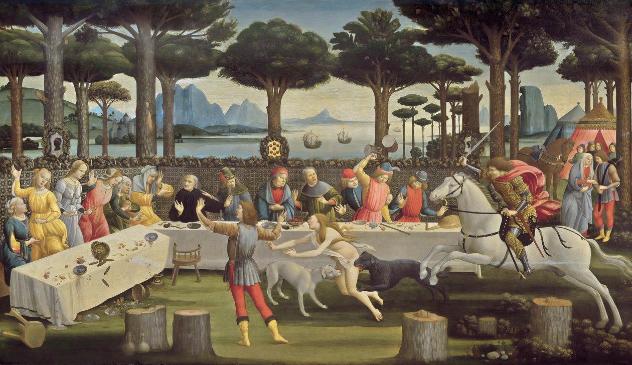 Příběh Nastagia degli Onesti, panel 3 od Sandro Botticelli
