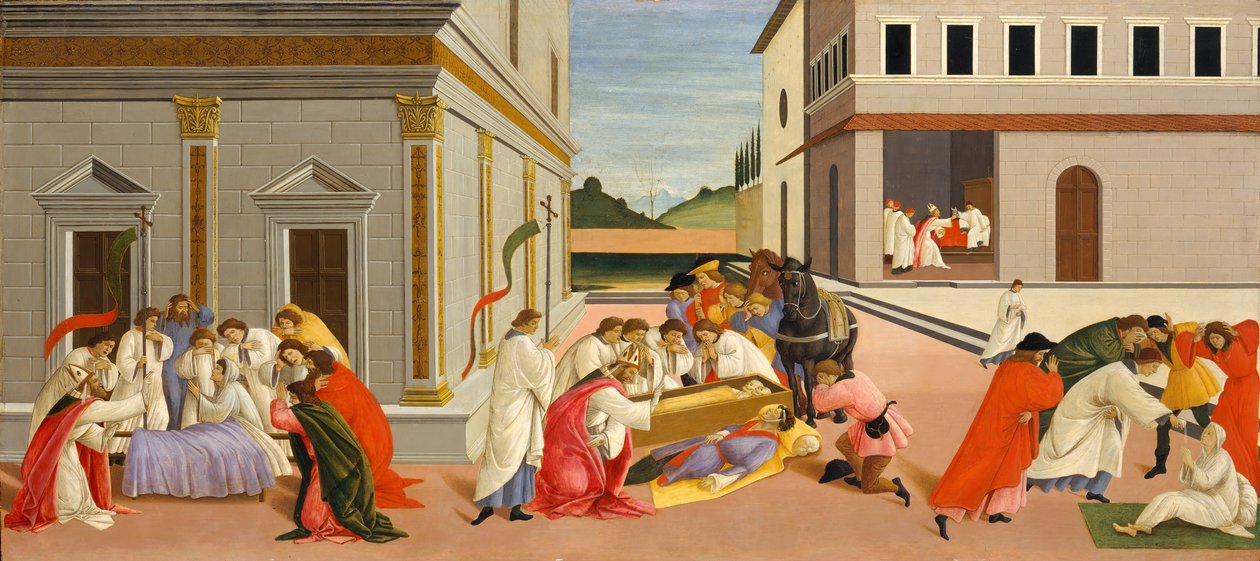 Tři zázraky svatého Zenobia, ca. 1500. od Sandro Botticelli
