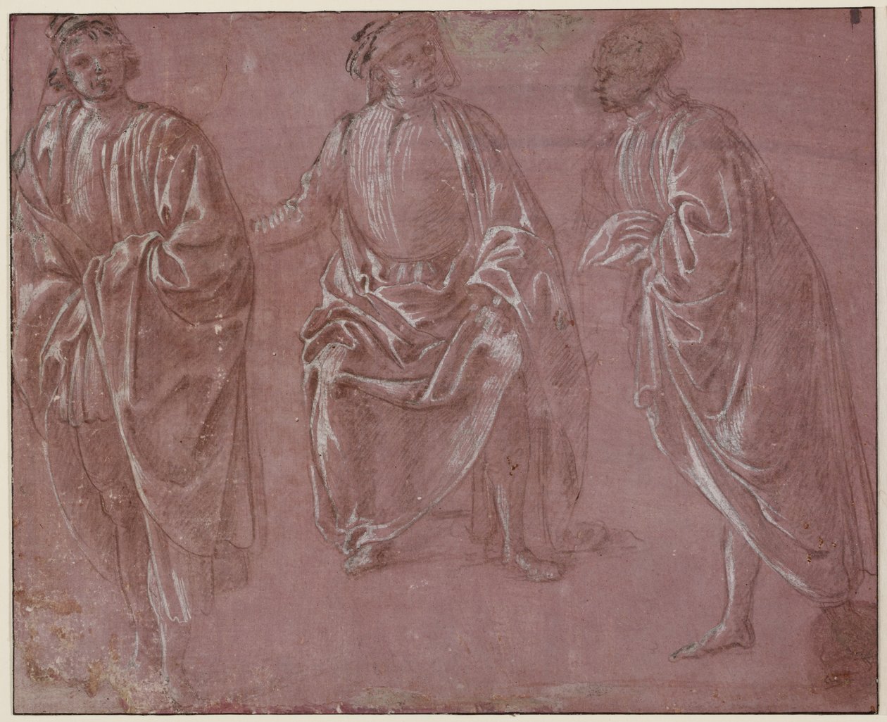 Tři oděné postavy od Sandro Botticelli