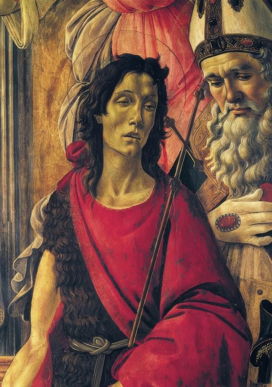 Madona trůní s dítětem, anděly a svatými od Sandro Botticelli