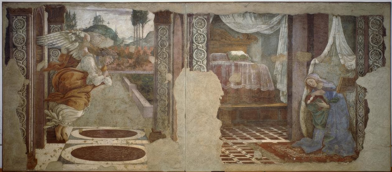 Zvěstování od S.Martina od Sandro Botticelli