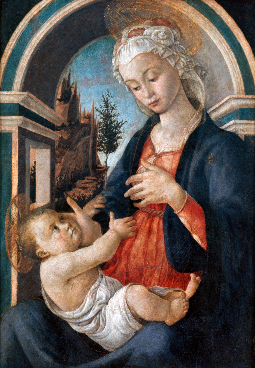 Panna a dítě, c1444-1510 od Sandro Botticelli