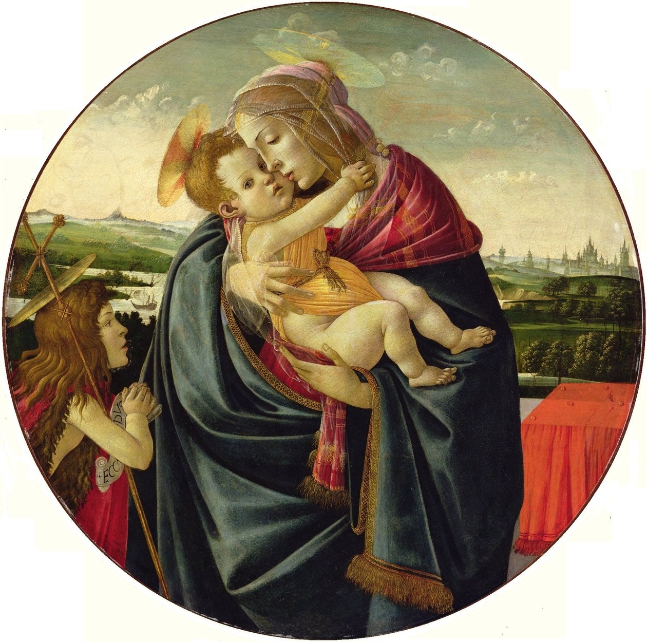 Panna Marie s dítětem a svatým Janem Křtitelem od Sandro Botticelli