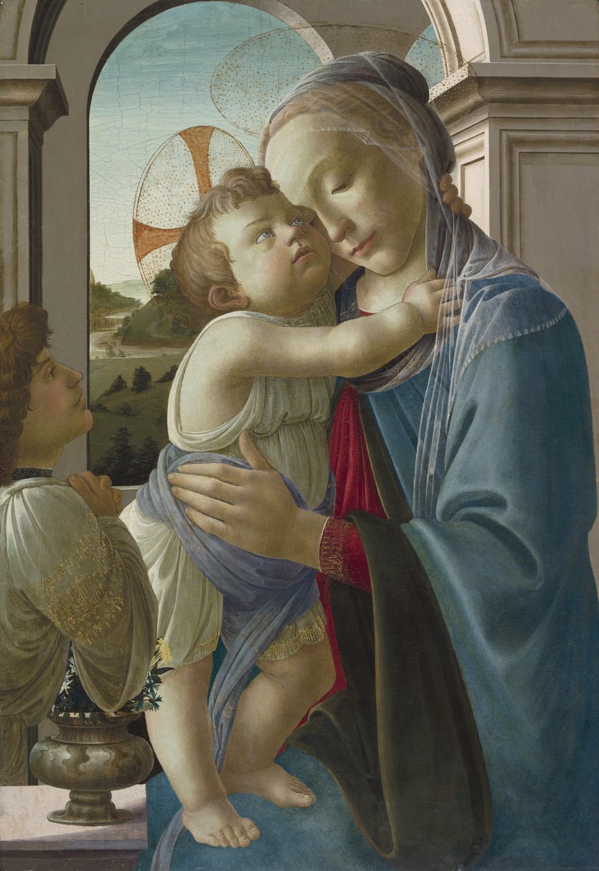 Panna a dítě s andělem, 1475-85 od Sandro Botticelli