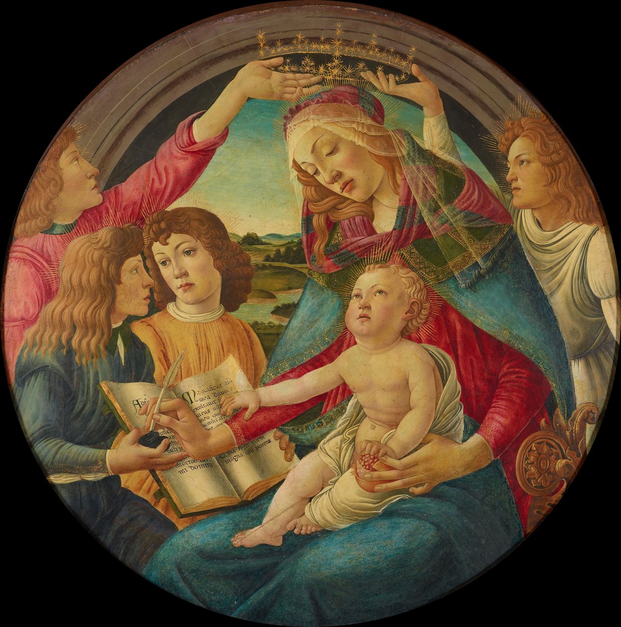 kopie podle obrazu „Madona s Magnificatem“ od Sandro Botticelli