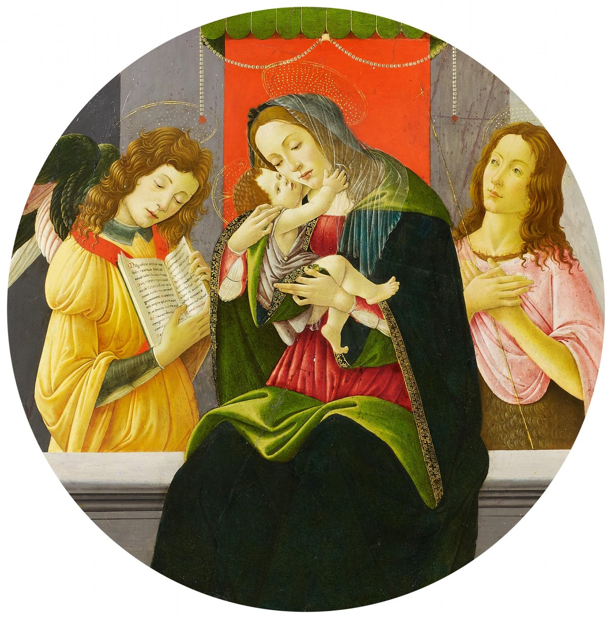 Madona s dítětem, Janem Křtitelem a andělem od Sandro Botticelli and workshop