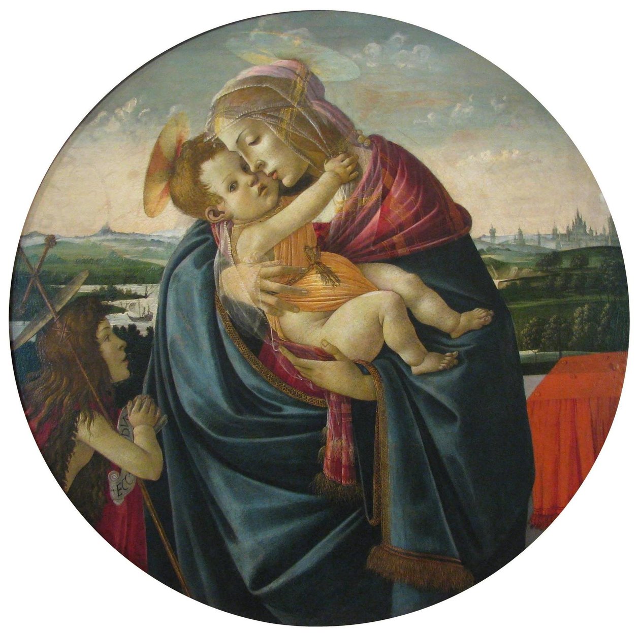 Panna s dítětem a svatý Jan Křtitel od Sandro Botticelli and workshop