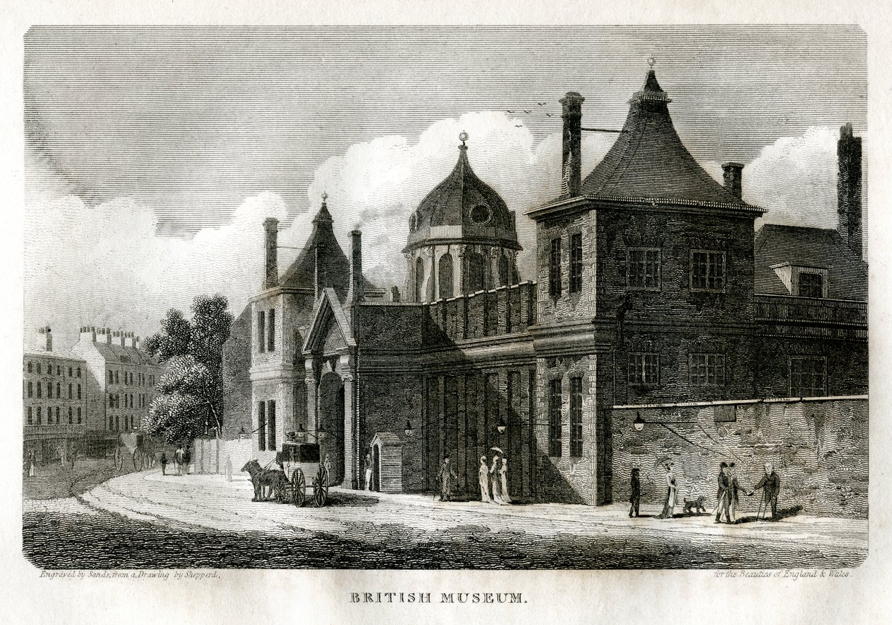 Britské muzeum, Londýn, c1810. od Sands