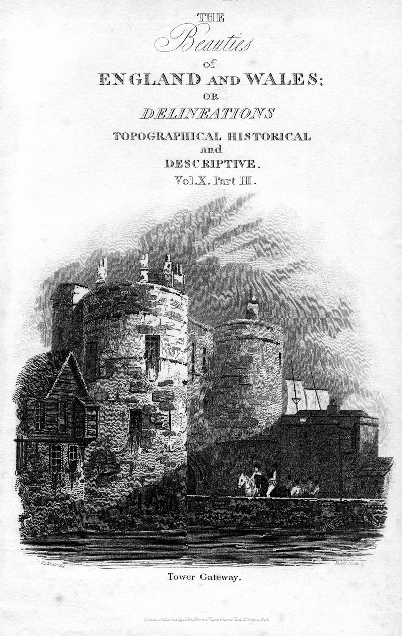 Tower Gateway, Tower of London, 1815. od Sands