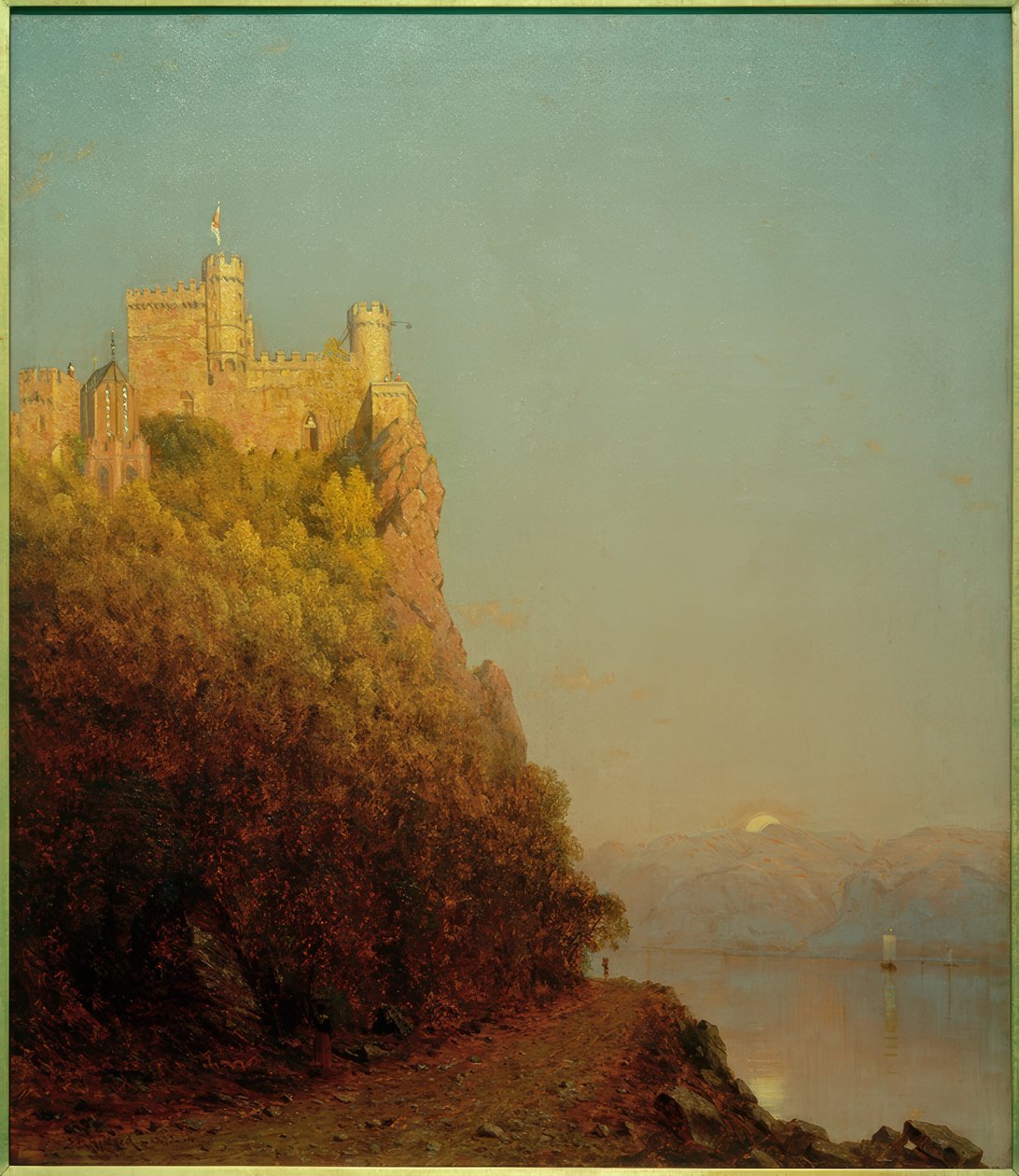 Hrad Rheinstein / obraz od Sanforda Robinsona Gifforda od Sanford Robinson Gifford