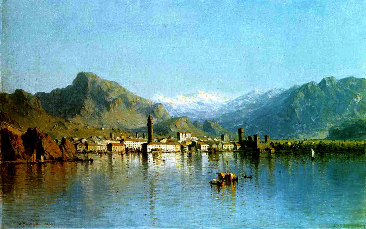 Lago di Garda, Itálie, 1863 od Sanford Robinson Gifford