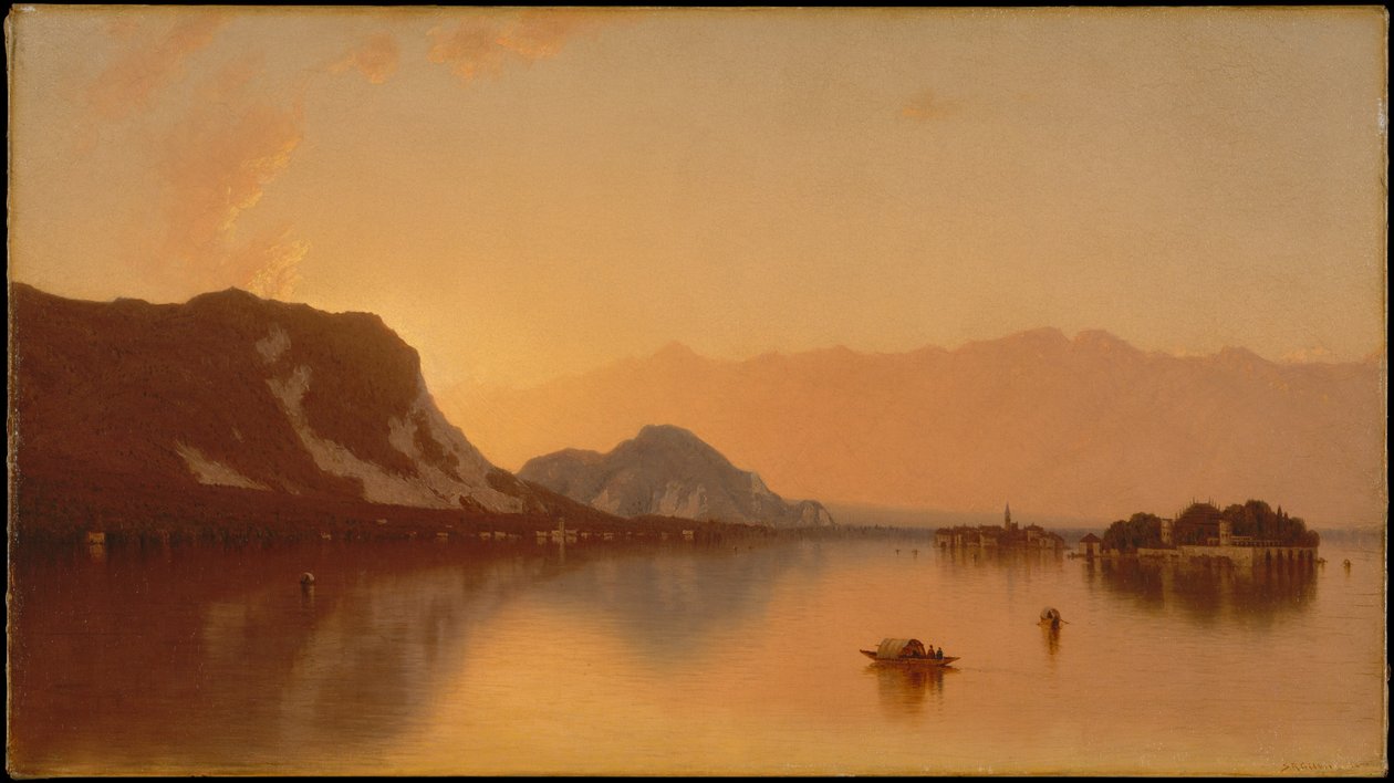 Isola Bella v jezeře Lago Maggiore od Sanford Robinson Gifford