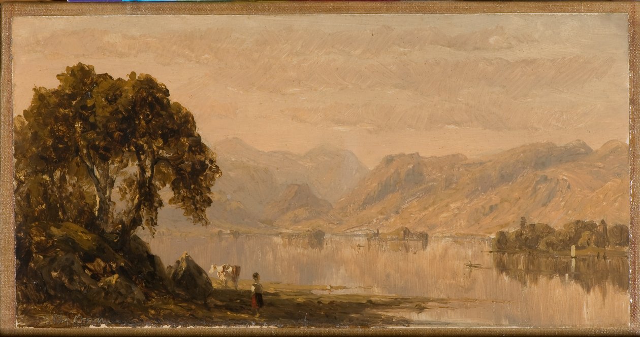 Rydalwater, skica 1855 (olej na plátně) od Sanford Robinson Gifford