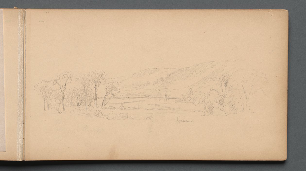 Skizzenbuch, Seite 06: "Gorham" (Maine) od Sanford Robinson Gifford