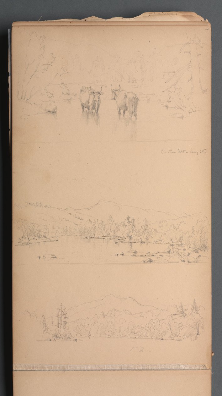 Skicák, strana 07: "Carter Mt () 28. srpna" od Sanford Robinson Gifford