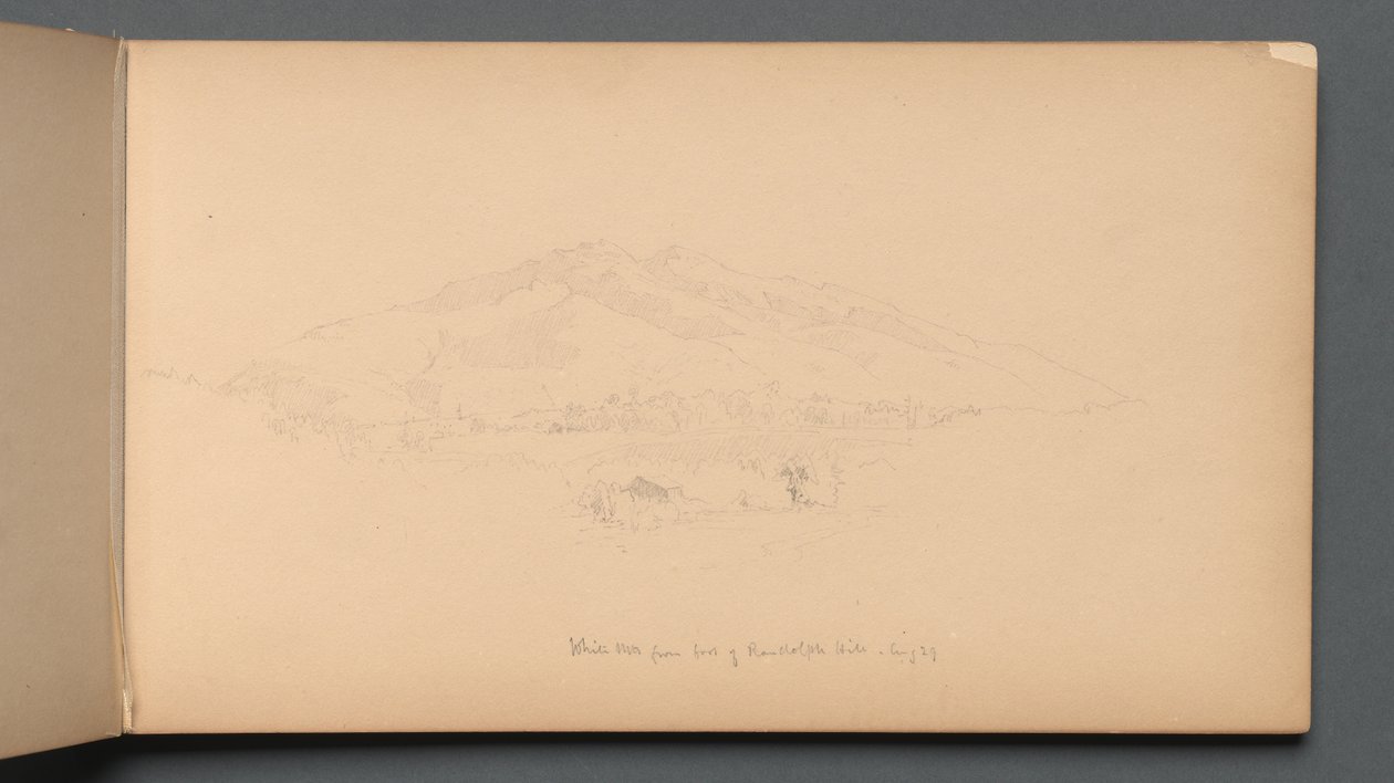 Náčrtník, strana 12: Bílé hory od úpatí Randolph Hill, 1859. od Sanford Robinson Gifford