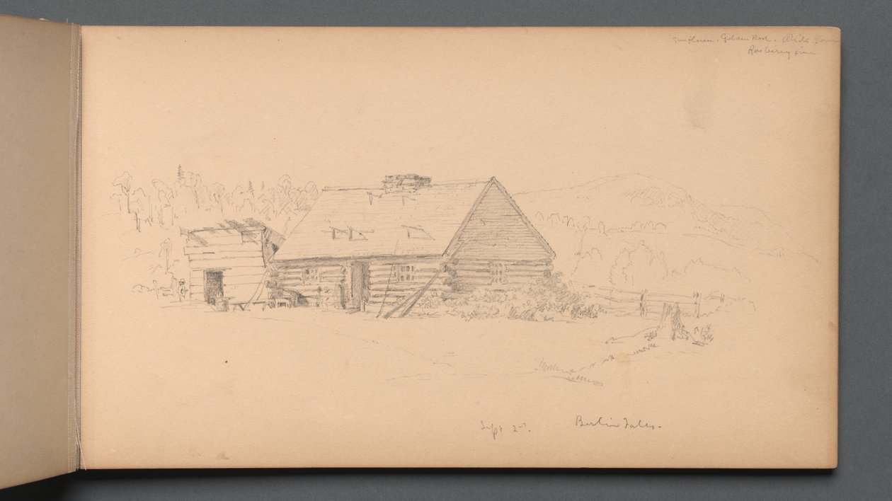 Náčrtník, strana 14: Berlínské vodopády 2. září 1859. od Sanford Robinson Gifford