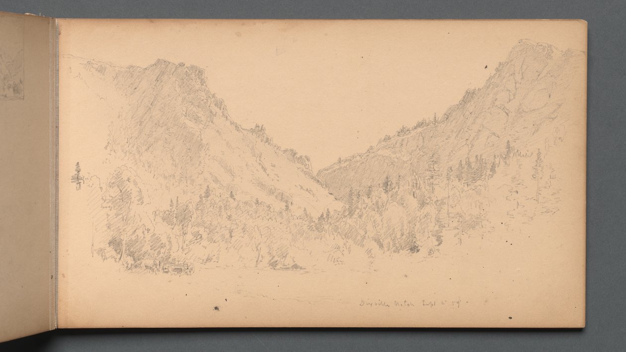 Náčrtník, strana 18: Dixville Notch, 4. září 89, 1859. od Sanford Robinson Gifford