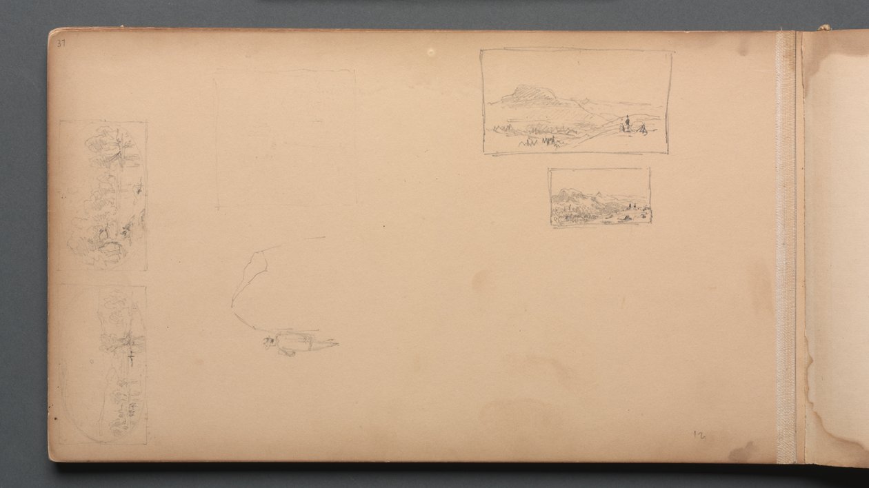 Sketchbook, strana 37: Maine Landscape Vignittes, 1859. od Sanford Robinson Gifford