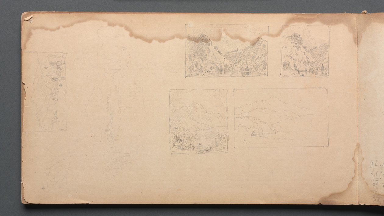 Skicák, strana 39: Maine Landscape Vignittes od Sanford Robinson Gifford