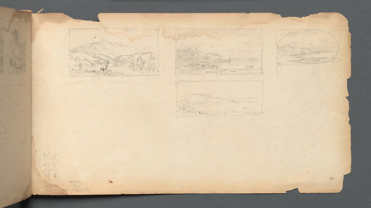 Sketchbook, strana 40: Maine Landscape, 1859. od Sanford Robinson Gifford