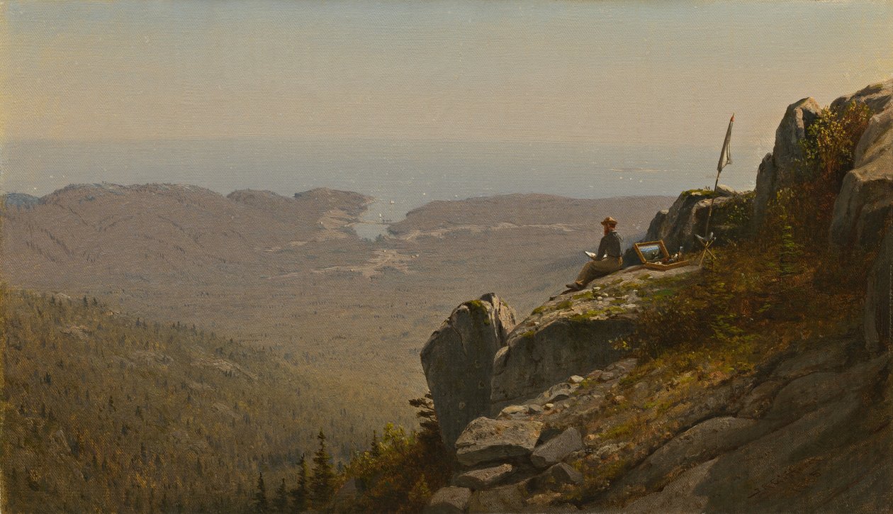 The Artist Sketching at Mount Desert, Maine od Sanford Robinson Gifford