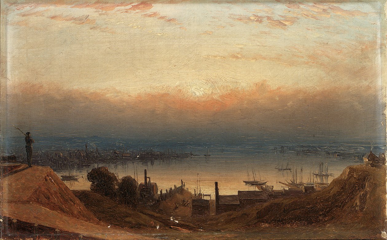 Basin of the Patapsco z Federal Hill, Baltimore od Sanford Robinson Gifford