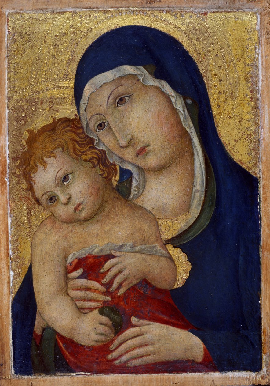 Madonna a dítě, cca 1450 (tempera na dřevě) od Sano di Pietro