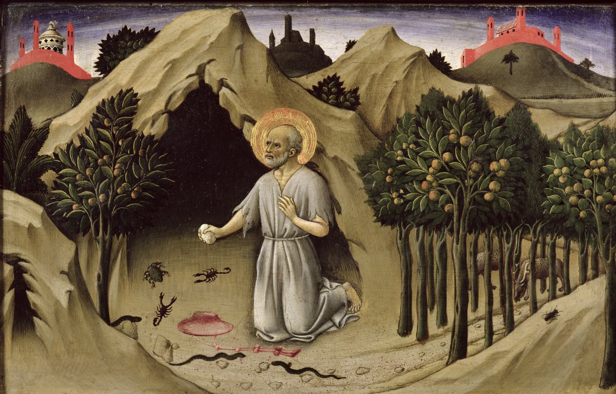 Pokání svatého Jeronýma, 1444 od Sano di Pietro