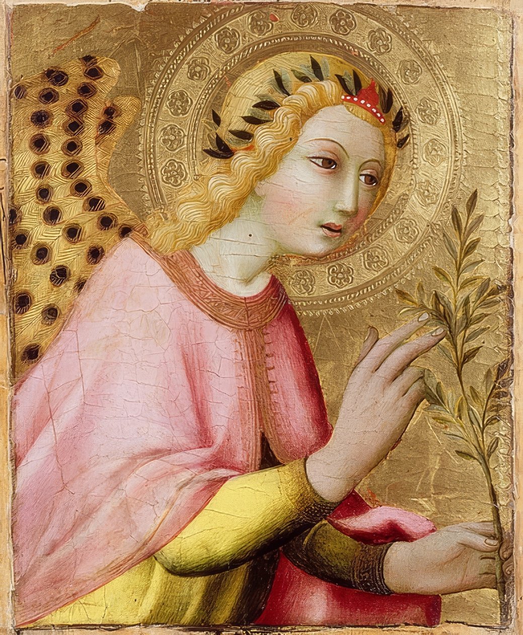 Anděl Zvěstování. Kolem 1450-1500 od Sano di Pietro