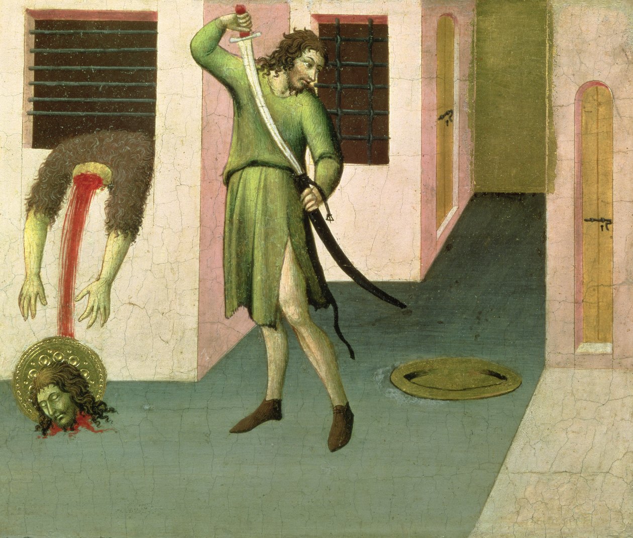 Stětí sv. Jana Křtitele (tempera na panelu) (viz také 53648) od Sano di Pietro
