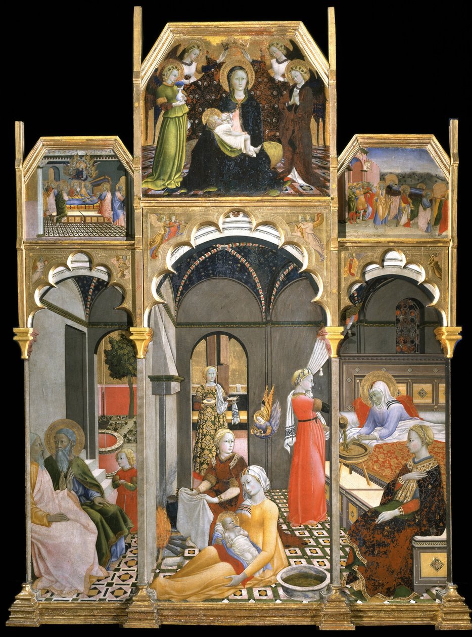Narození Panny Výjevy ze života Panny, 1437-1439 od Sano di Pietro