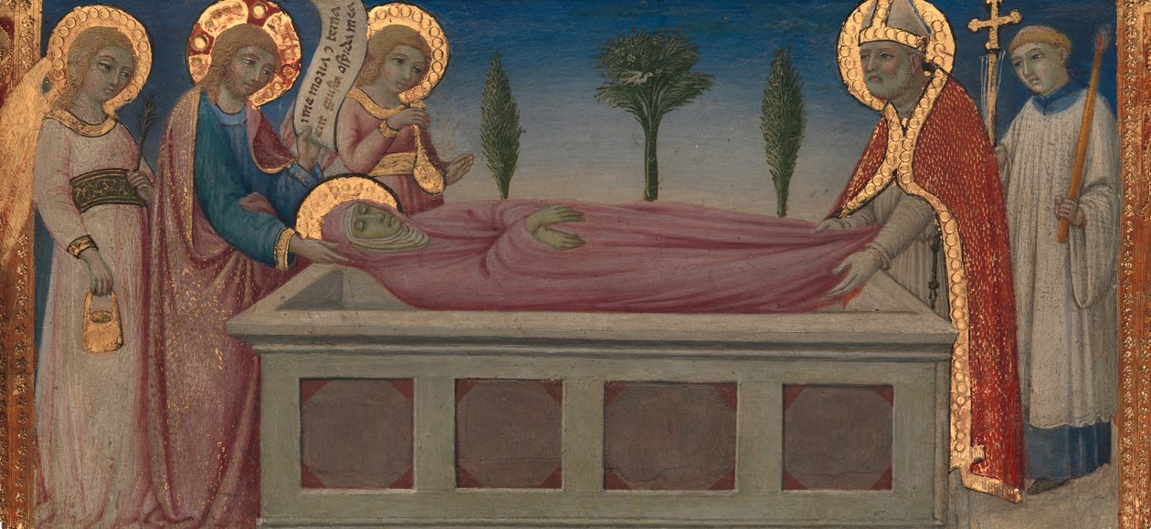 Pohřeb svaté Marty, ca. 1460-70. od Sano di Pietro
