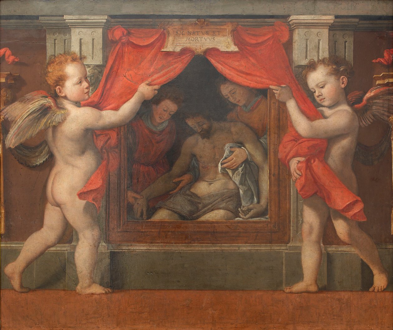 Pieta se dvěma cheruby, cca 1576. od Santi di Tito
