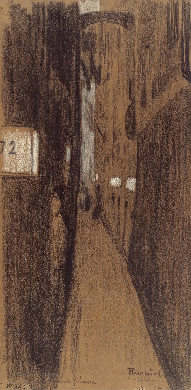 Alej v Janově od Santiago Rusiñol