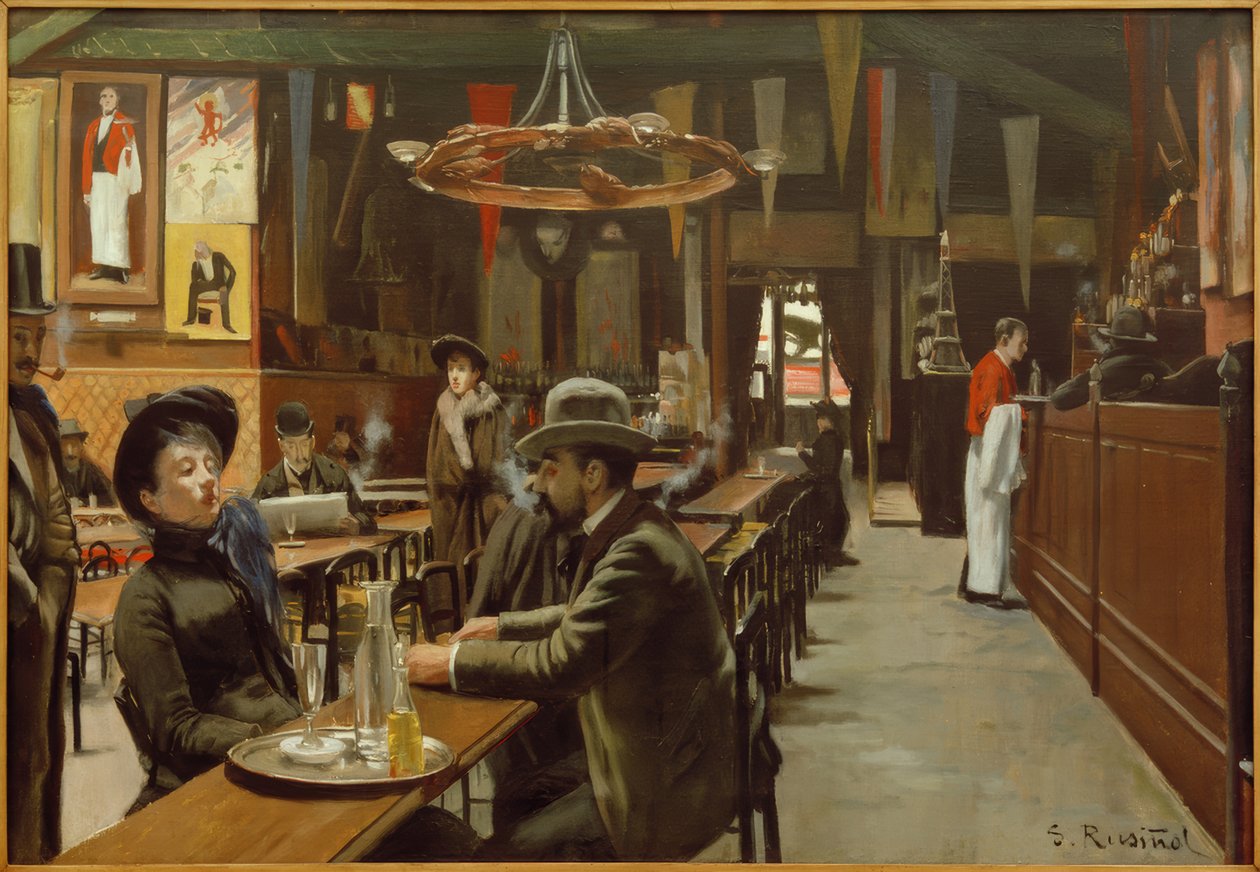 Kavárna Montmartre od Santiago Rusiñol